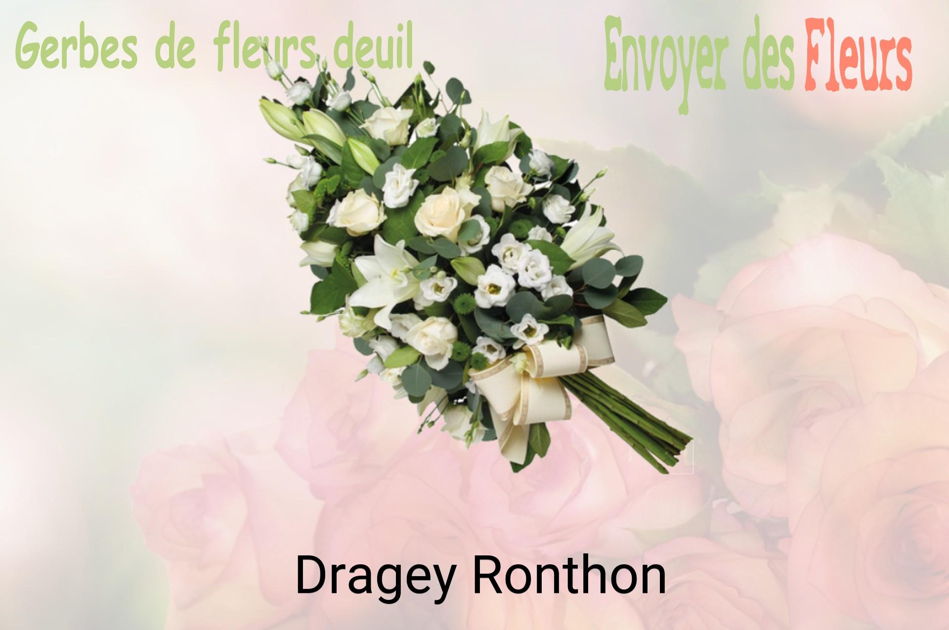 Gerbe de fleurs de deuil livrée à Dragey-Ronthon